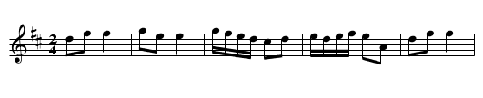 Nancy's Fancy - staff notation