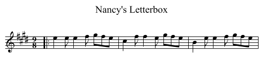 Nancy's Letterbox - staff notation