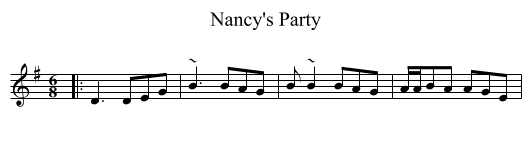 Nancy's Party - staff notation