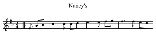 Nancy's - staff notation