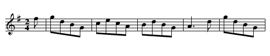Nanny's Delight - staff notation