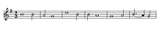 Nantlle - staff notation