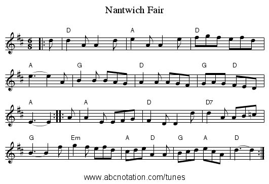 Nantwich Fair - staff notation