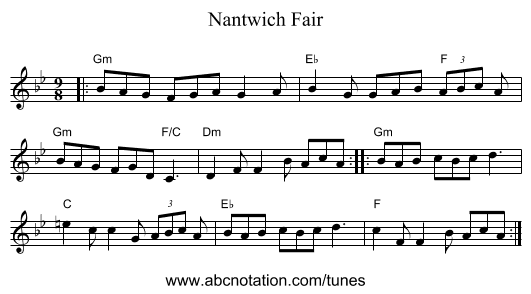 Nantwich Fair - staff notation
