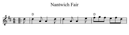 Nantwich Fair - staff notation