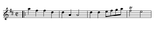 Naples dance - staff notation