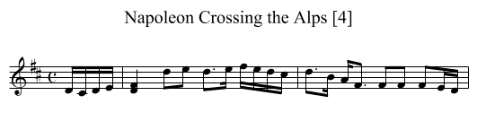 Napoleon Crossing the Alps [4] - staff notation