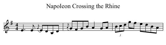 Napoleon Crossing the Rhine - staff notation