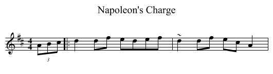 Napoleon's Charge - staff notation