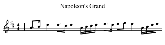 Napoleon's Grand - staff notation