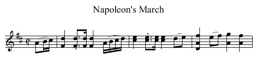 Napoleon's March - staff notation