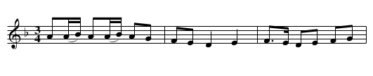 När som flickorna de gifta sig - staff notation