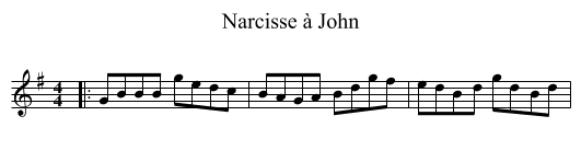Narcisse à John - staff notation