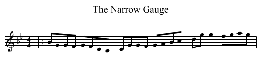 Narrow Gauge, The  - staff notation