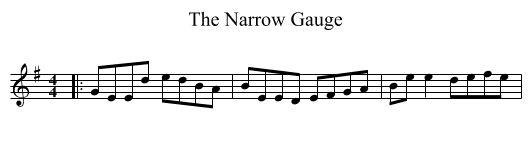Narrow Gauge, The  - staff notation
