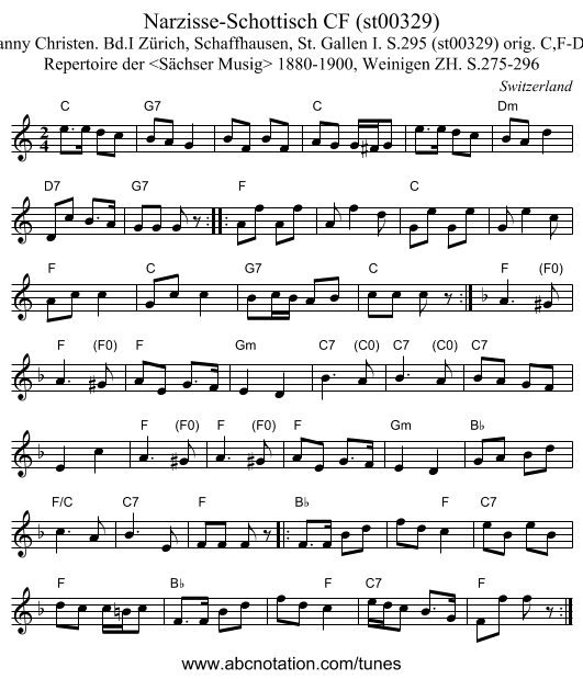 Narzisse-Schottisch CF (st00329) - staff notation
