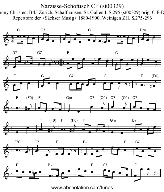 Narzisse-Schottisch CF (st00329) - staff notation
