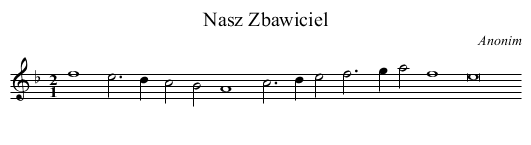 Nasz Zbawiciel - staff notation