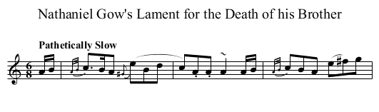 Nathaniel Gow's Lament for the Death of his Brother - staff notation