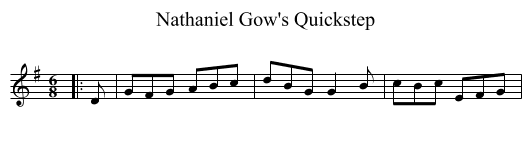 Nathaniel Gow's Quickstep - staff notation