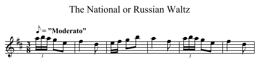 National or Russian Waltz, The - staff notation