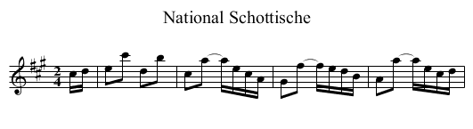 National Schottische - staff notation