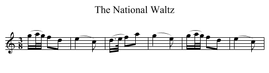 National Waltz, The - staff notation