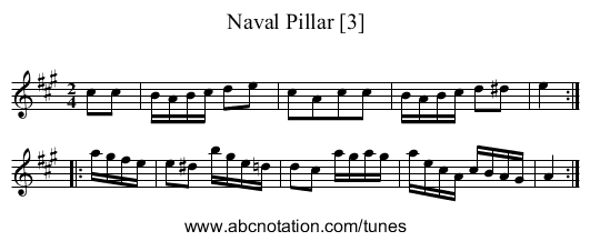 Naval Pillar [3] - staff notation
