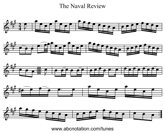 Naval Review, The - staff notation