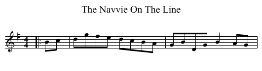 Navvie On The Line, The  - staff notation