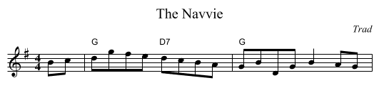 Navvie, The  - staff notation