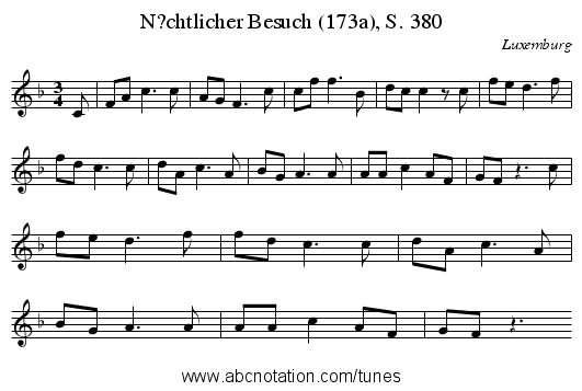 N?chtlicher Besuch (173a), S. 380 - staff notation