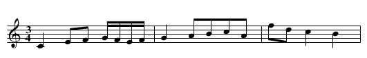 Neapolitan Minuet - staff notation