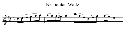 Neapolitan Waltz - staff notation