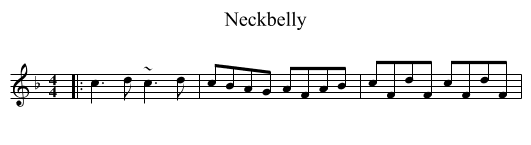 Neckbelly - staff notation