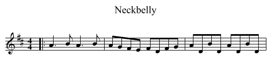 Neckbelly - staff notation