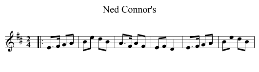 Ned Connor's - staff notation