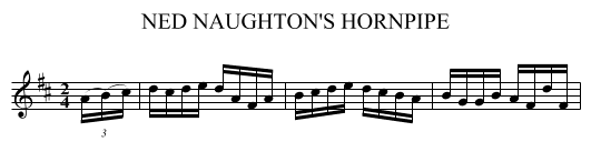 NED NAUGHTON'S HORNPIPE - staff notation