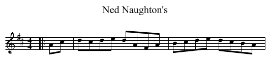 Ned Naughton's - staff notation