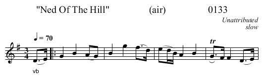 Ned Of The Hill                (air)                 0133 - staff notation
