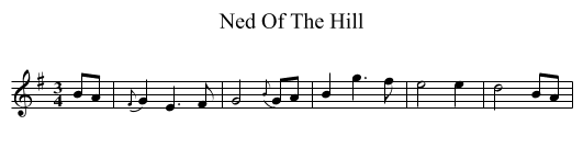Ned Of The Hill - staff notation
