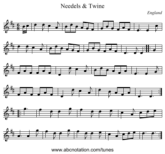 Needels & Twine - staff notation