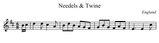 Needels & Twine - staff notation
