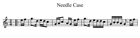 Needle Case - staff notation