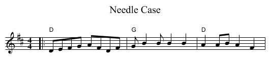 Needle Case - staff notation