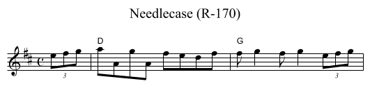 Needlecase (R-170) - staff notation