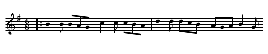 Ne'er a Bottom - staff notation