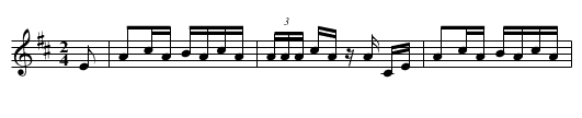 Negro Jig No. 6 - staff notation
