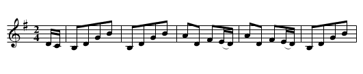 NEGRO MELODY - staff notation
