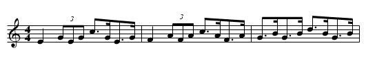 Negro Sand Jig I - staff notation